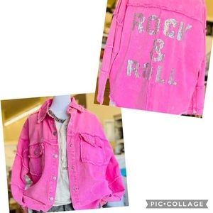 Women’s neon pink, Rock & Roll shackets.